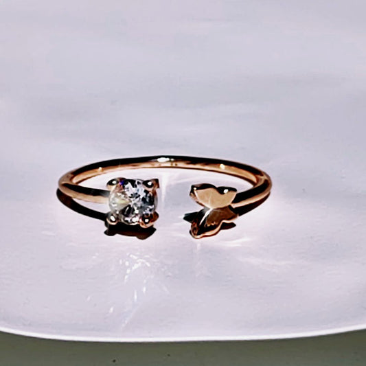 Rose Gold Butterfly Ring