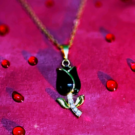 Black Rose Pendant