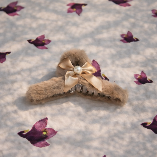 Fur Hair Claw Clips for Girls & Women