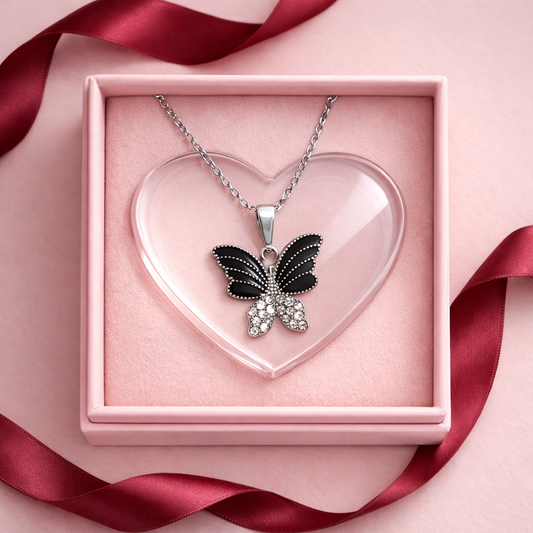Butterfly Pendant with Crystal Wings