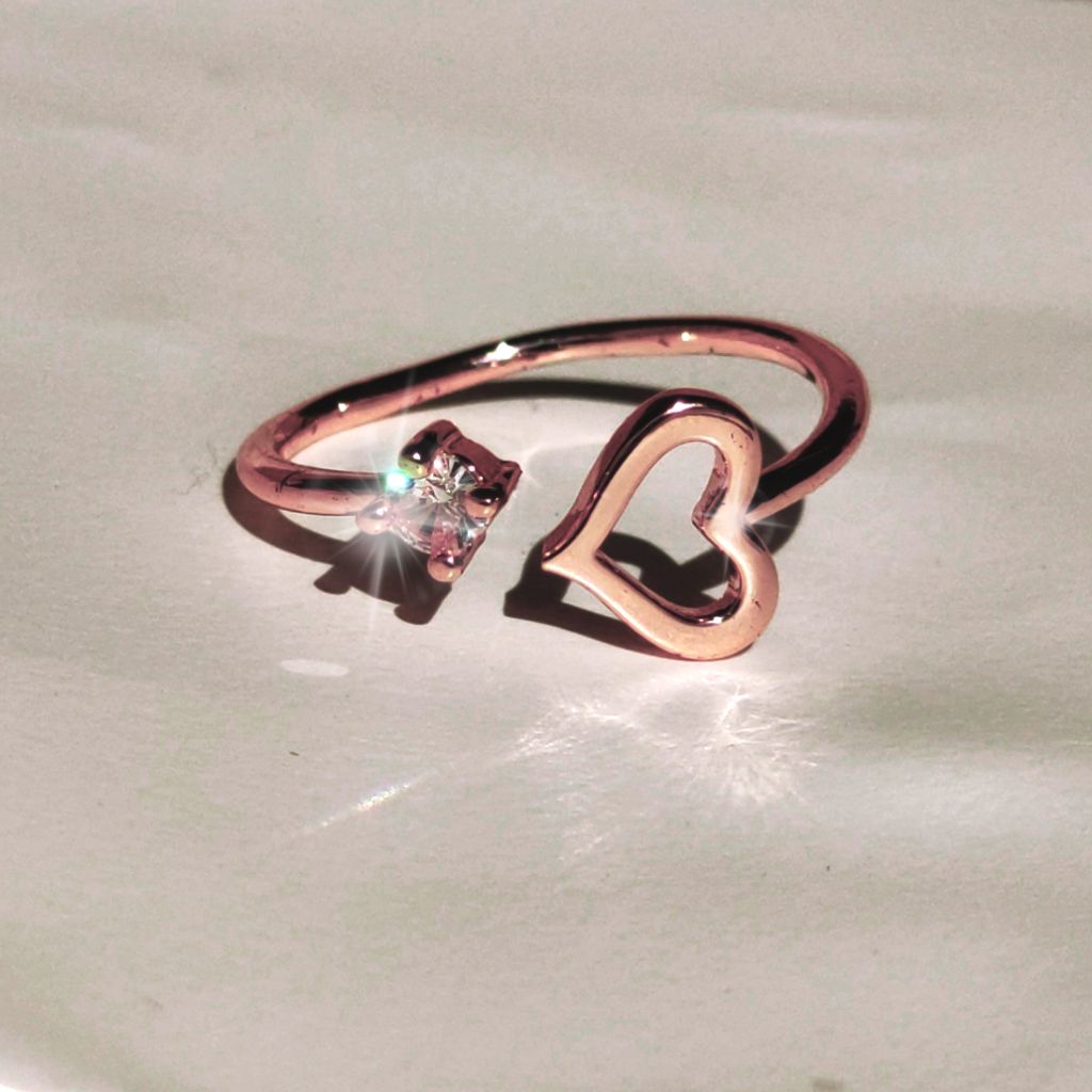 Rose Gold Love Heart Ring