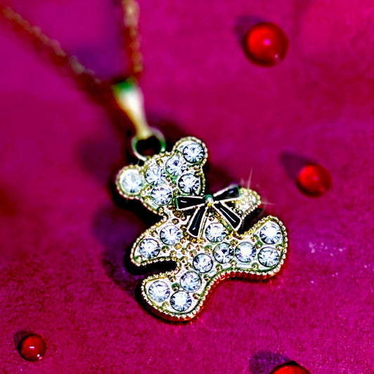 Crystal Teddy Bear Pendant