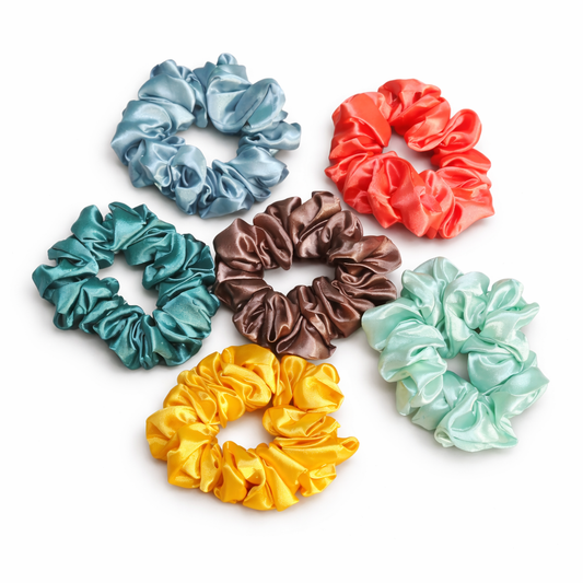 Premium Satin Scrunchies for Women