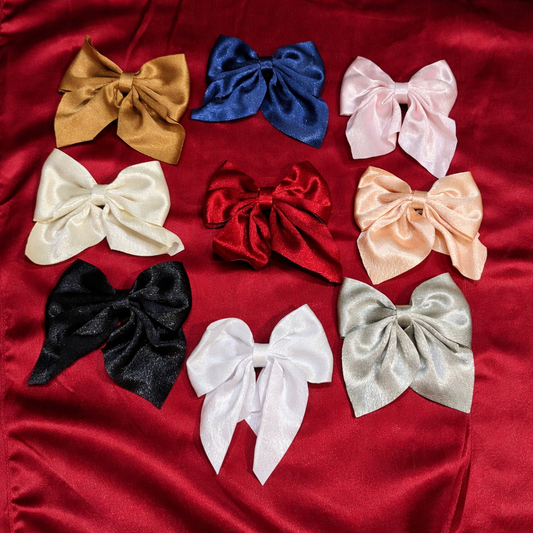 Satin Hair Bow Clip